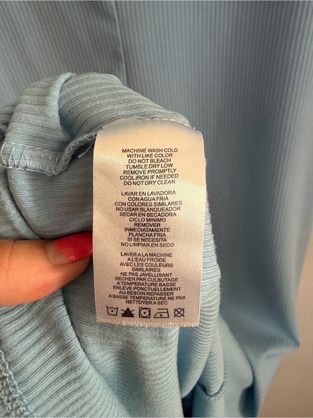 bebe Light Blue Ribbed Bodycon Midi Dress Sz L - Picture 8 of 10
